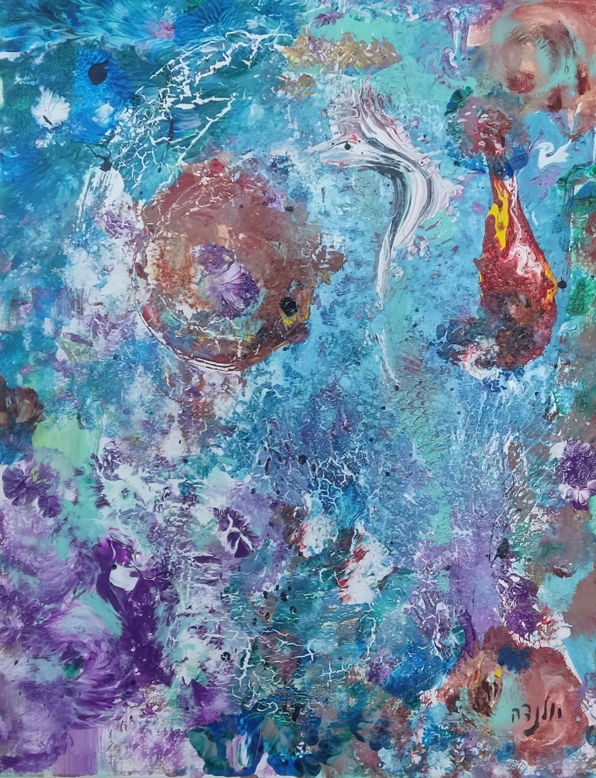 Optimism, acrylic painting by Yolanda Gilad, 2022
