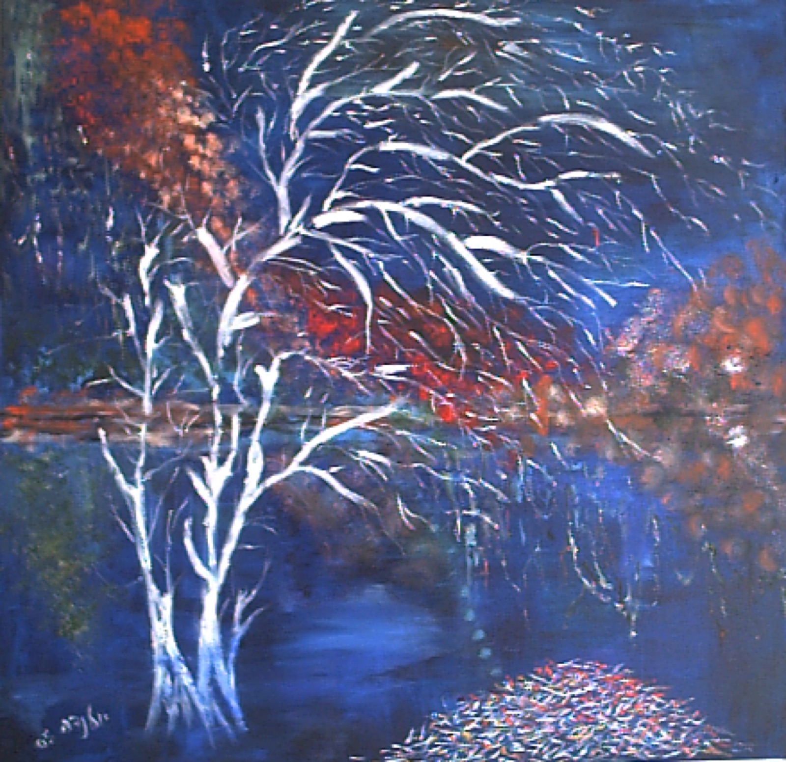 Reflection, oil painting by Yolanda Gilad, 2005